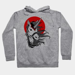 Unicorn - Black Red Hoodie